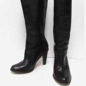 Black Cole Haan Leather Knee High Boots